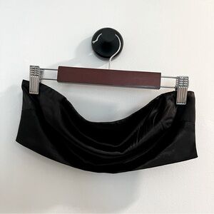 MESHKI Silk Bandeau Top - Black